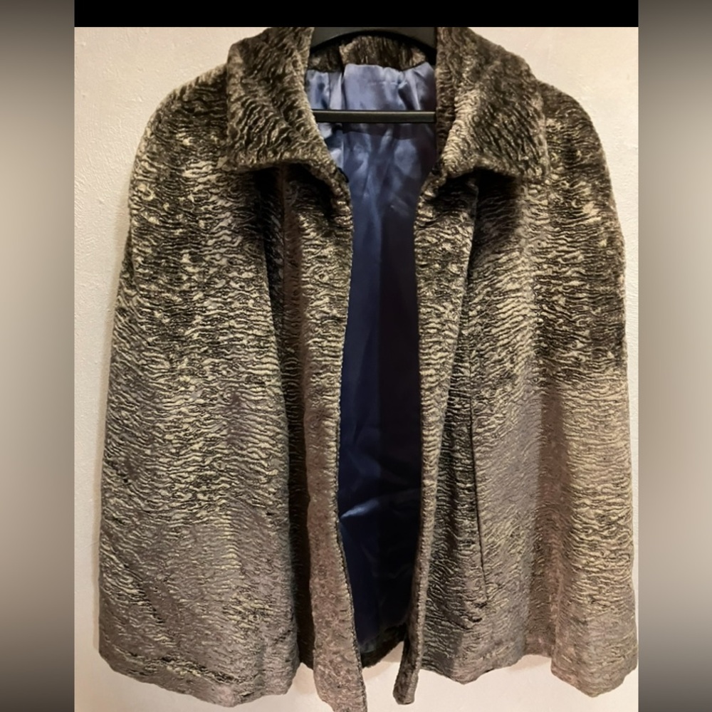 Amazing Faux Lamb Cape Coat